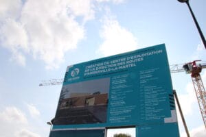 Panneau de chantier du département sur le parc d'activités du Martel (c) Fécamp Caux Littoral
