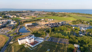 Vue aérienne du parc d'activités Le Havre Plateau (c) Marin David