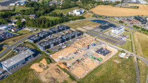 Vue aérienne du parc d'activités Le Havre Plateau (c) Marin David