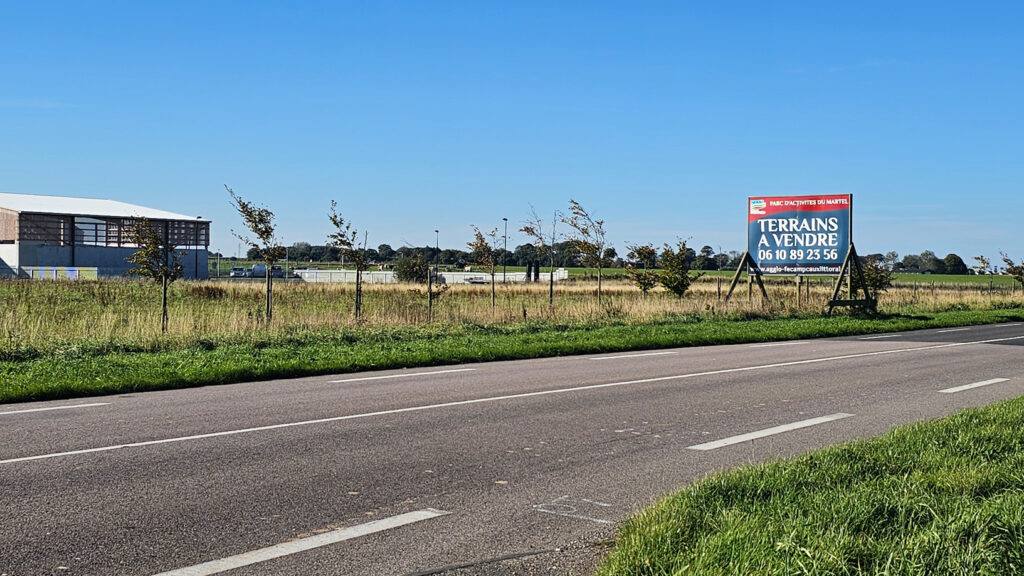 Terrains disponibles sur le parc d'activités de la Martel, à Angerville la Martel, entre Fécamp et Dieppe (c) Le Havre Seine Développement