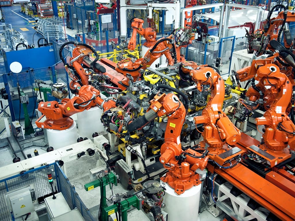 Industrie et robotique, illustration