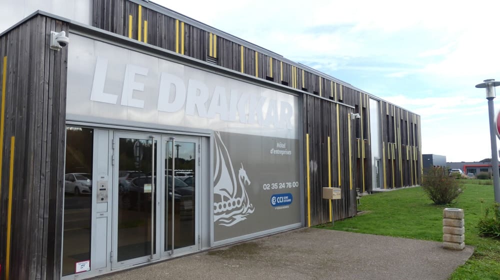 Hôtel d'entreprises Le Drakkar, bureaux à louer sur le parc Eco-Normandie à Saint-Romain-de-Colbosc (Seine-Maritime | Normandie)