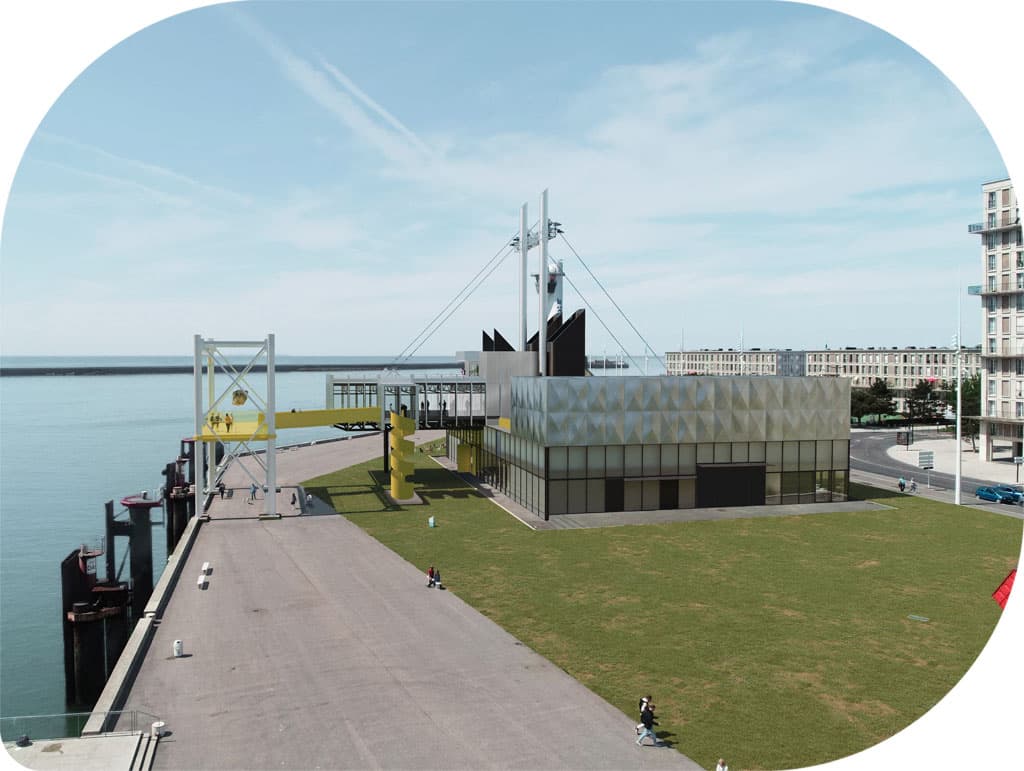 Transformation de l'Espace Graillot, ancien terminal ferry, en un centre d'art contemporain (c) Atelier Hart Berteloot