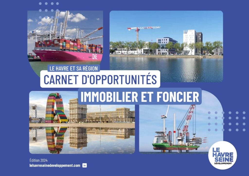 Couverture Carnet d'opportunités immobilier - foncier 2024 du Havre Seine Développement
