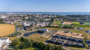 Vue aérienne du parc d'activités Le Havre Plateau (c) Marin David