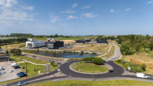 Vue aérienne du parc d'activités Le Havre Plateau (c) Marin David