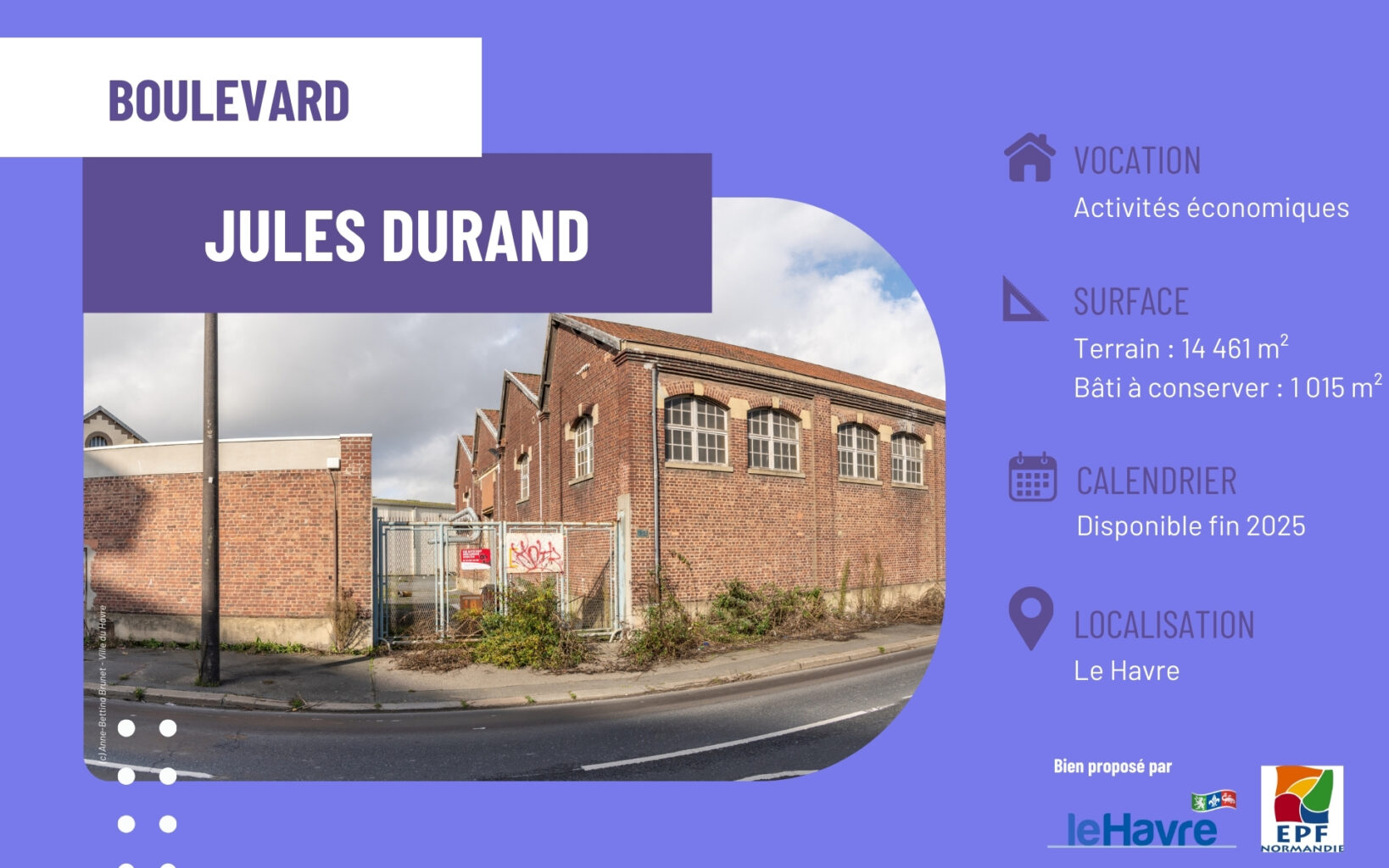 Opportunité d'investissement immobilier 2025 : Foncier boulevard Jules Durand