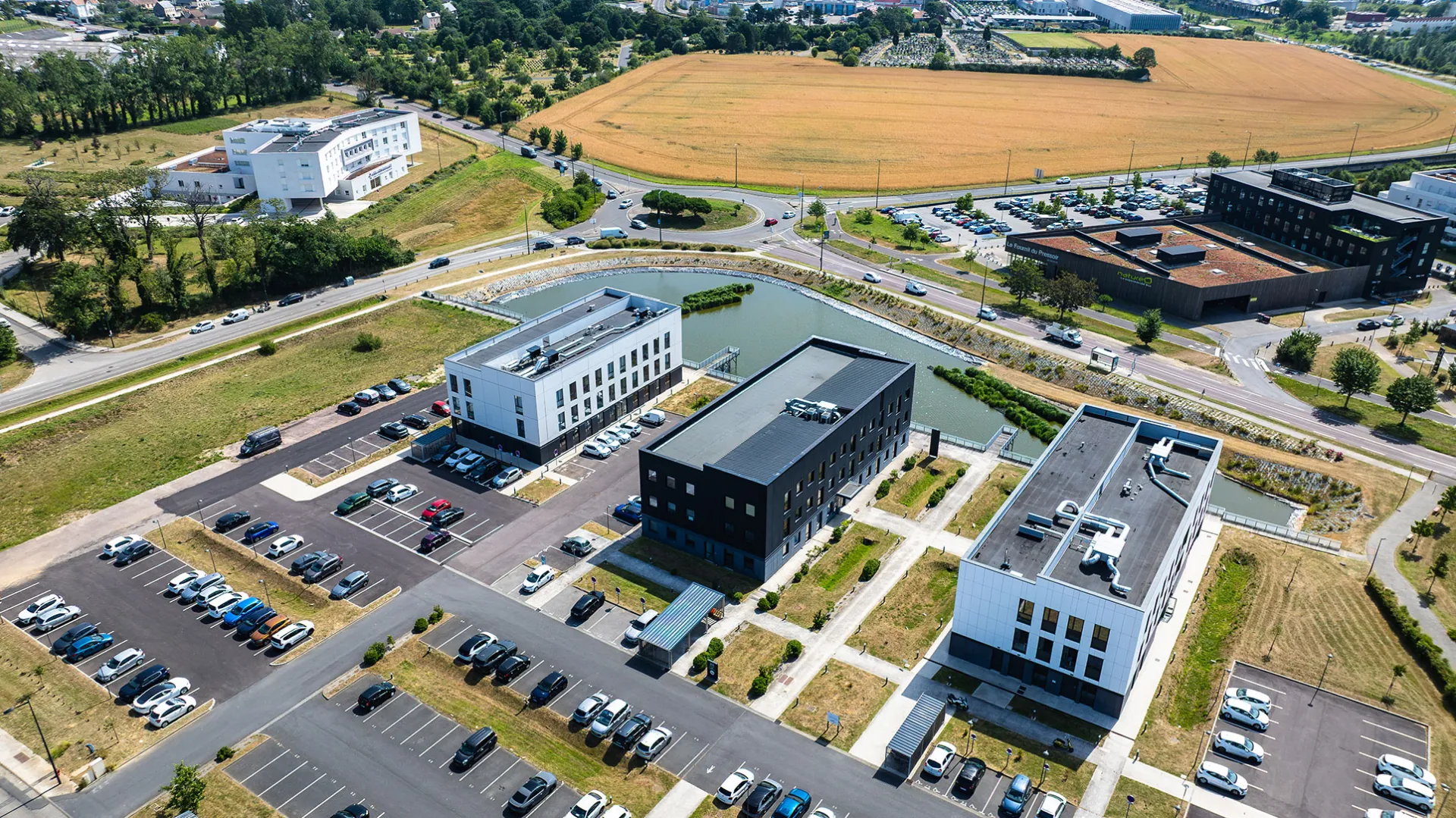Vue aérienne du parc d'activités Le Havre Plateau (c) Armel Vrac
