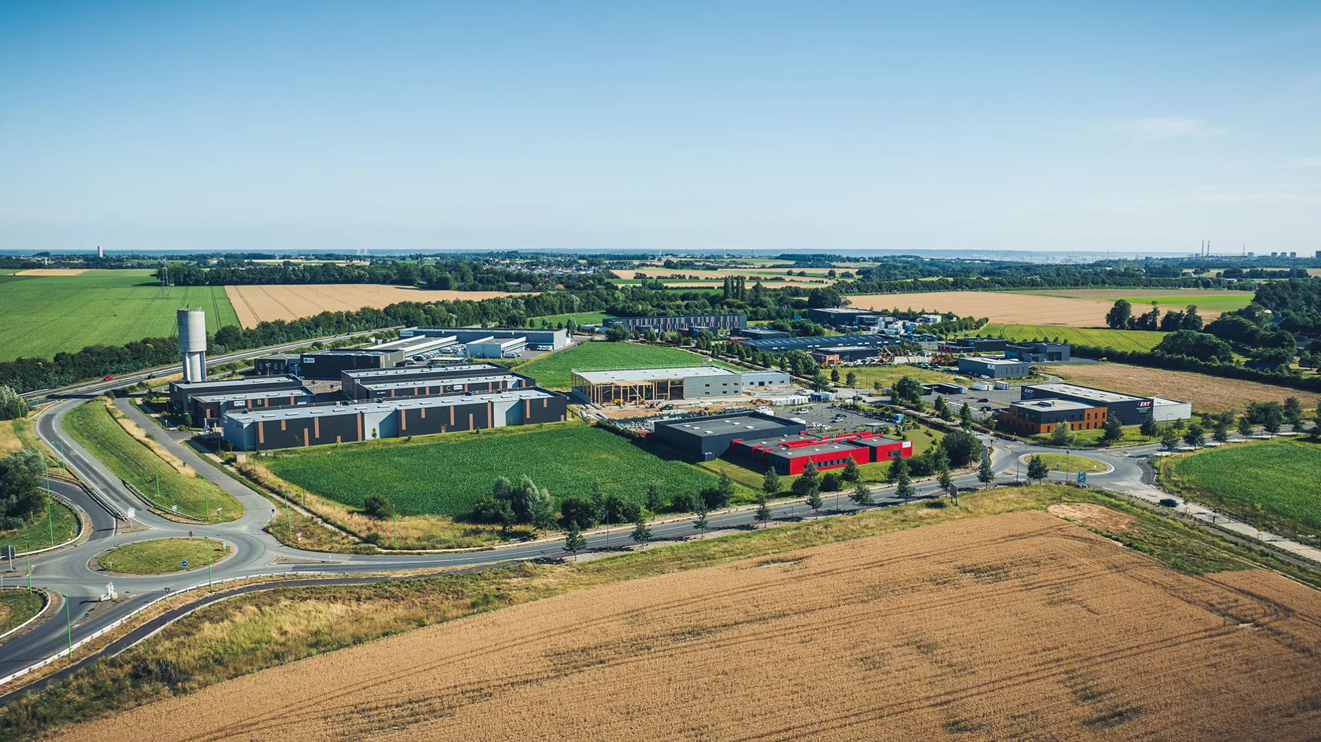 Vue aérienne du parc d'activités Le Mesnil (c) Armel Vrac