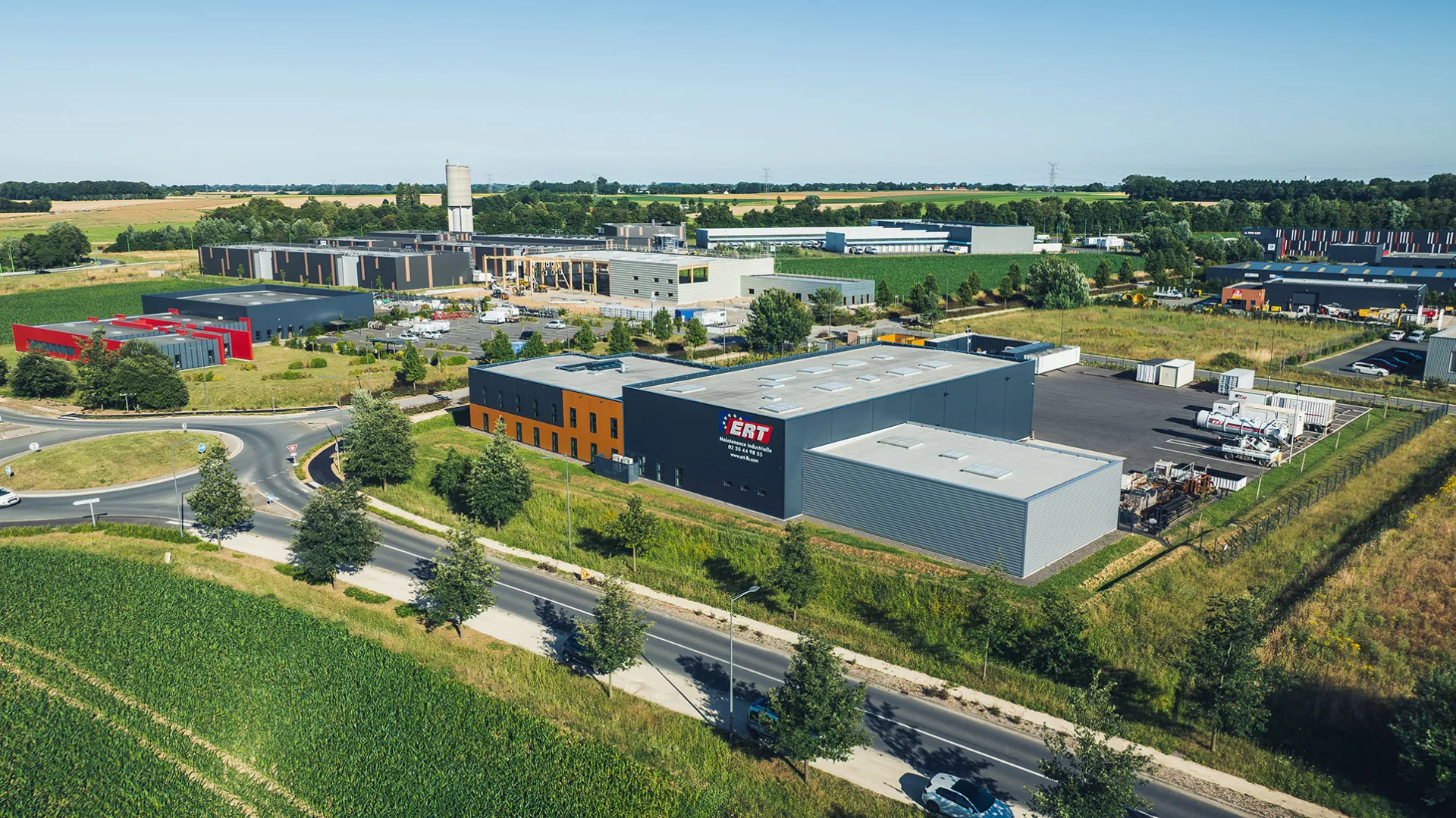 Vue aérienne du parc d'activités Le Mesnil (c) Armel Vrac