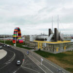 Perspective du centre d'art contemporain Antoine Rufenacht sur le Grand Quai du Havre (c) 𝐻𝐵𝐴𝐴𝑇 - 𝐴𝑡𝑒𝑙𝑖𝑒𝑟 𝐻𝑎𝑟𝑡 𝐵𝑒𝑟𝑡𝑒𝑙𝑜𝑜𝑡