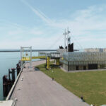 Perspective du futur centre d'art contemporain Antoine Rufenacht au Havre c) 𝐻𝐵𝐴𝐴𝑇 - 𝐴𝑡𝑒𝑙𝑖𝑒𝑟 𝐻𝑎𝑟𝑡 𝐵𝑒𝑟𝑡𝑒𝑙𝑜𝑜𝑡