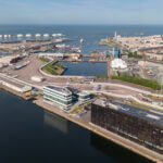 Vue aérienne de la Citadelle du Havre, à l'interface ville-port (c) Marin David