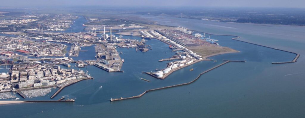 Simulation de la chatière sur le port du Havre pour favoriser le report fluvial (c) HAROPA PORT