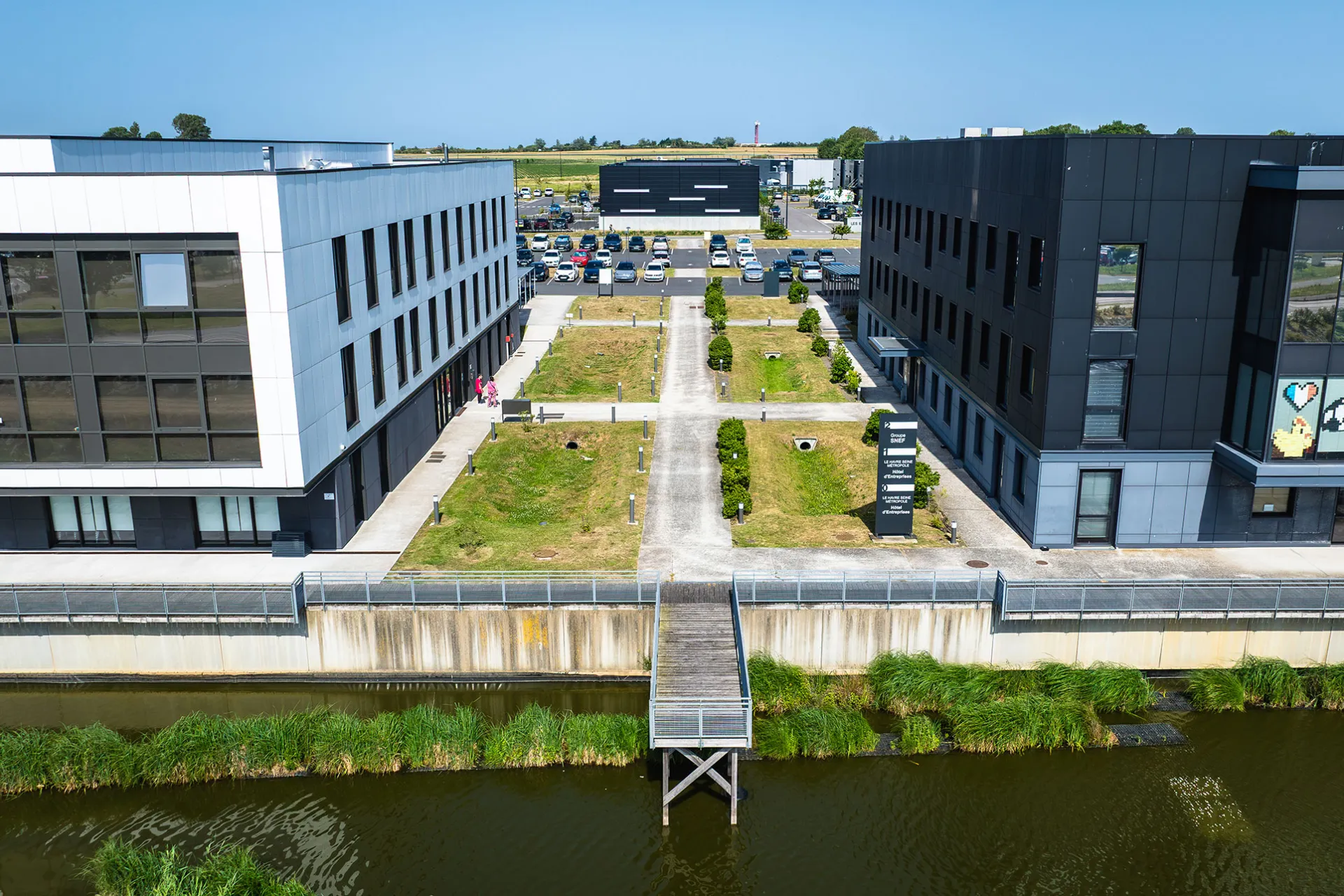 Vue aérienne du parc d'activités Le Havre Plateau (c) Armel Vrac