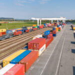 Faisceaux ferroviaires du Terminal multimodal du Havre, pour le report fluvial et fer du transport de marchandises (c) Marin David