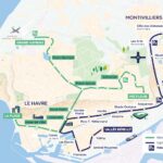 Carte de la nouvelle ligne C du tramway au Havre