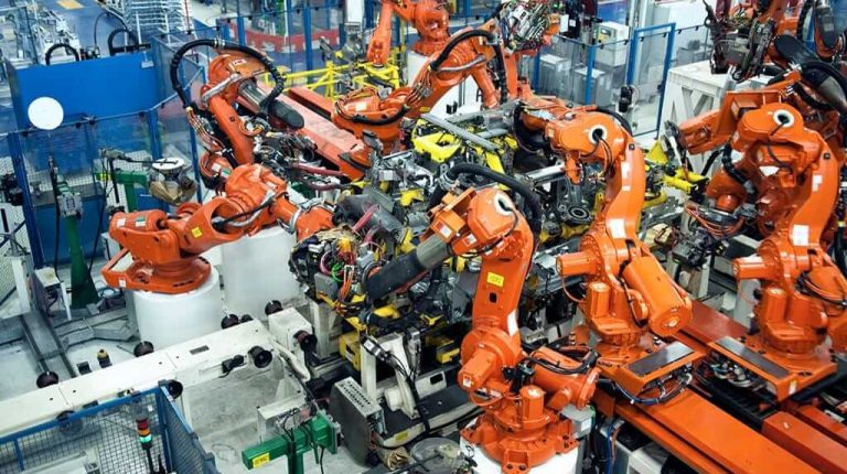 Industrie et robotique, illustration